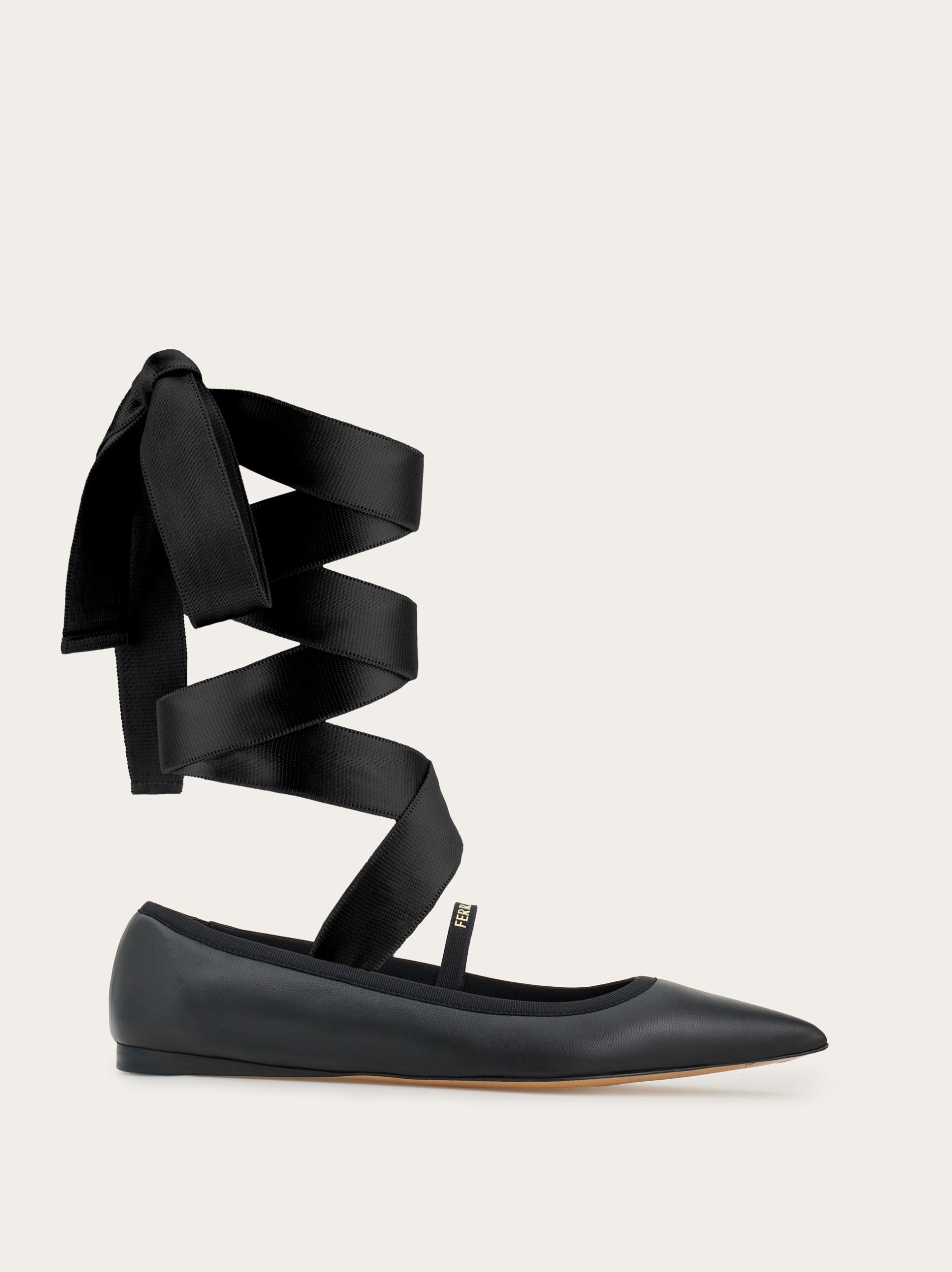 Ferragamo Ballet flat with ankle ribbon - Image 1